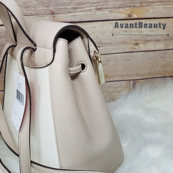 Kate Spade Medium Flap Backpack Warm Beige White main image 7